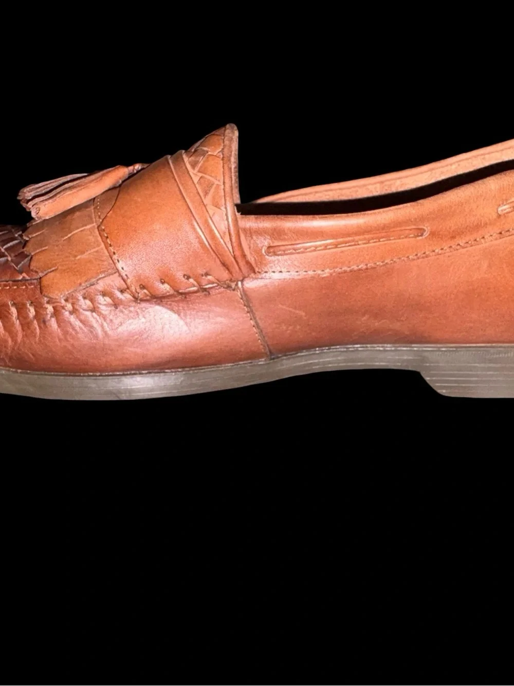 Men’s Deer Stags Victor Brown Woven Tassel Loafers Size 13W Comfort Slip-On